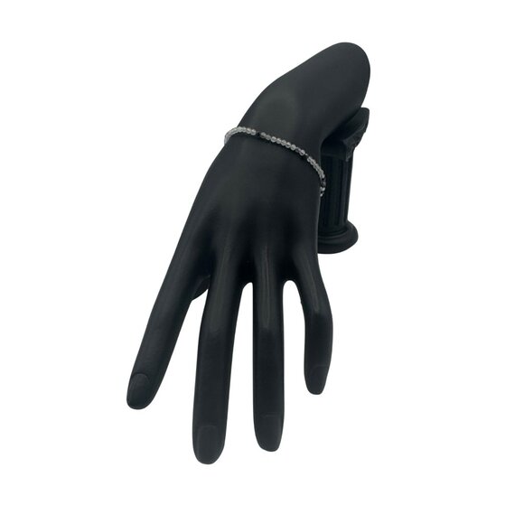 Clear Quartz Beaded Bracelet Adjustable Chain Dainty Handmade Jewelry - Picture 2 of 6